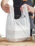1/8 Small Size White Unprinted T-shirt Bag (1,000 ct)
